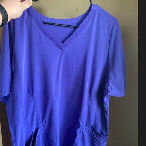 Grape Purple WonderWink Scrub Top (2X)
